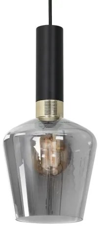 Lampadario su filo ROMA BLACK 1xE27/60W/230V