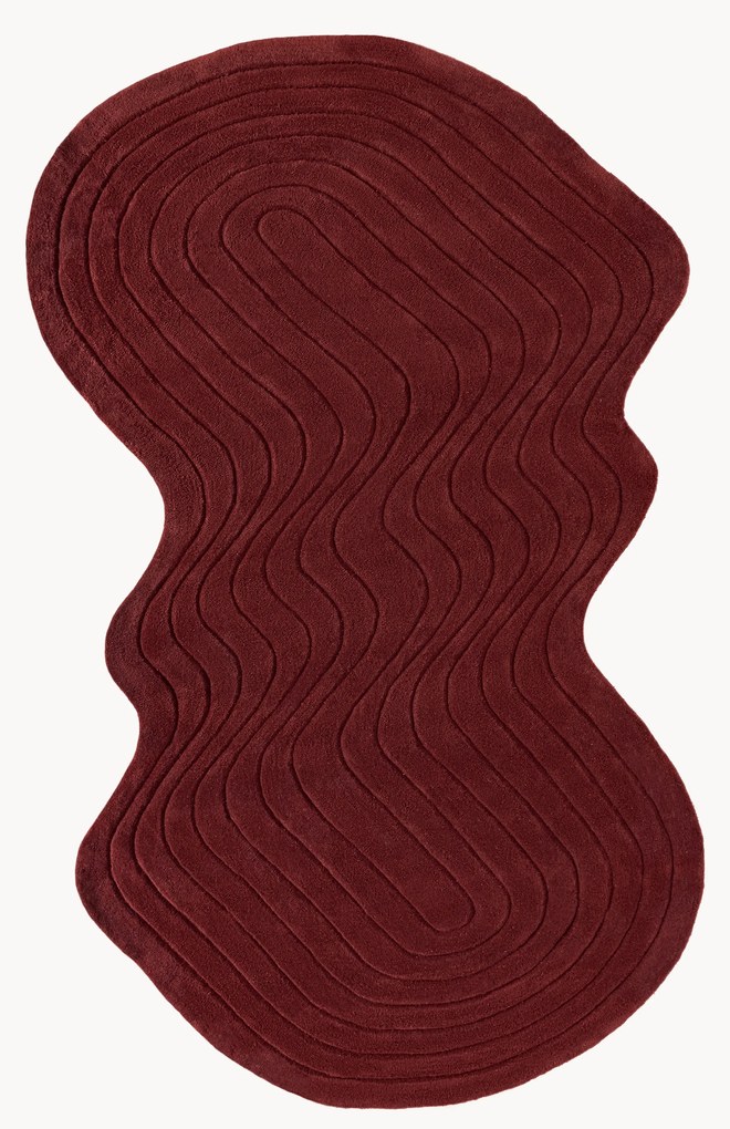 Tappeto in lana fatto a mano dalla forma particolare Aliza