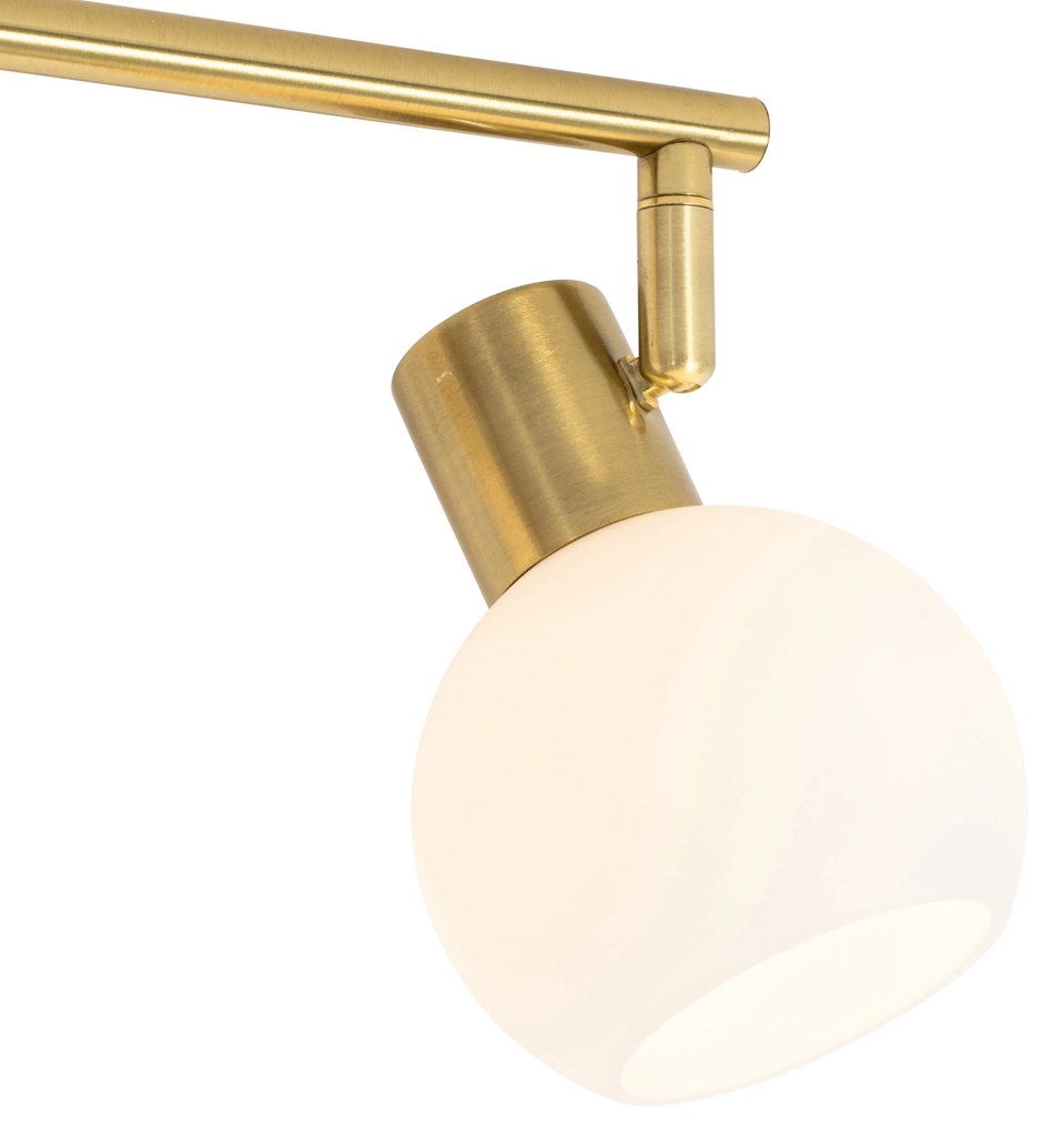 Faretto da soffitto smart oro con vetro opale 4 luci regolabili incl. 4 Wifi P45 - Anouk