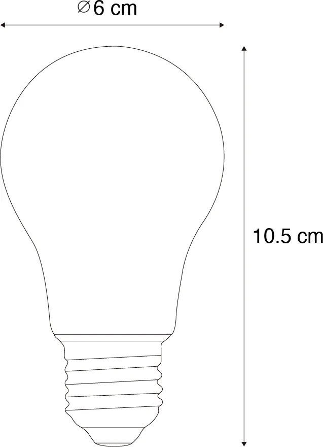 Set di 5 Lampadine LED Smart E27 Dimmerabili in Kelvin A60 Trasparenti 7W 806 lm 1800-3000K