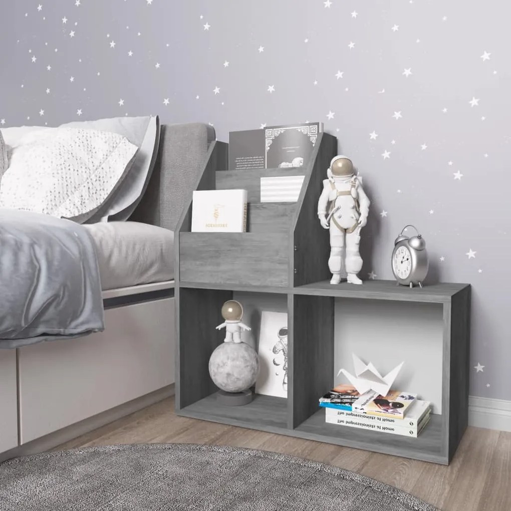 Portariviste Bambini Grigio Cemento 71x30x78,5 Cm Multistrato /