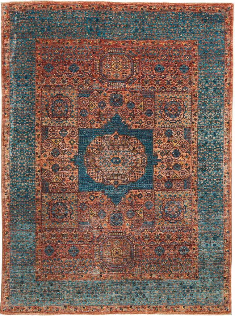 Mamluk Tappeto 240x180 Giallo (Pakistan) Annodato A Mano