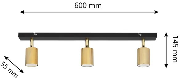 LED Faretto TUNE 3xGU10/4,8W/230V oro/nero