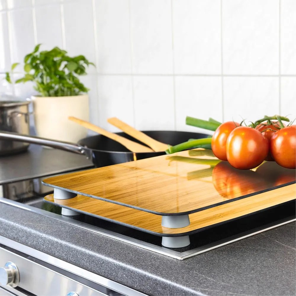 Coprifuoco in vetro temperato in set da 2 52x30 cm Wooden - Maximex