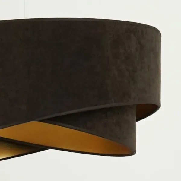 Brilagi - Lampadario LED a sospensione con filo LYRA 1xE27/15W/230V marrone scuro/oro