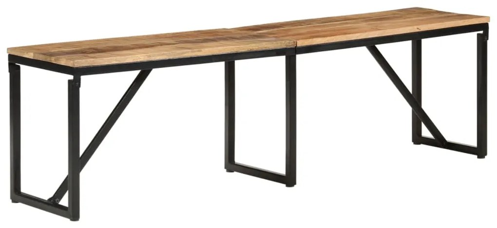 Panca 160x35x46 cm in legno massello di mango