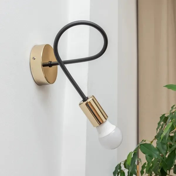 Lampada da parete OXFORD 1xE27/15W/230V oro/nero