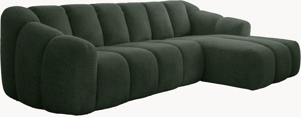 Divano angolare in ciniglia Shell