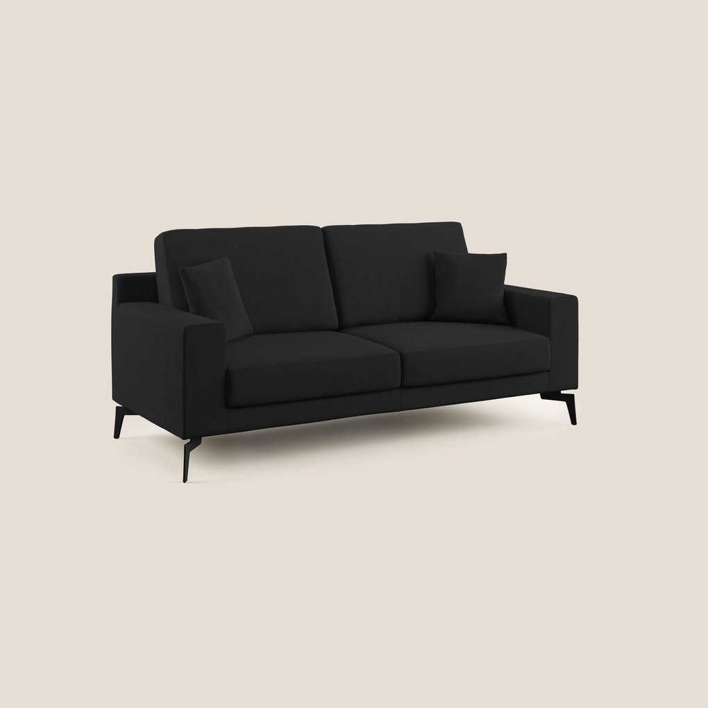 Prestige divano moderno in microfibra smacchiabile T11 nero