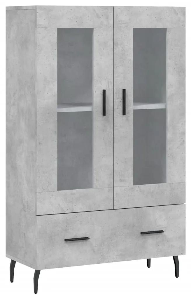 Credenza grigio cemento 69,5x31x115 cm in legno multistrato