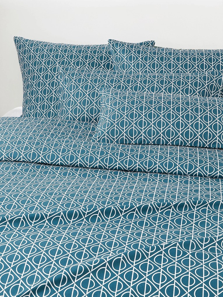 Copripiumino in cotone con stampa geometrica Jella