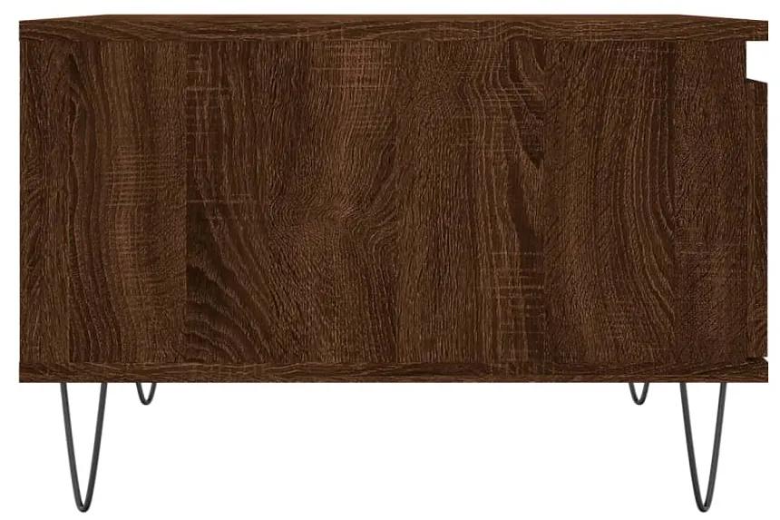 Tavolino da Salotto Rovere Marrone 55x55x36,5 cm in Multistrato