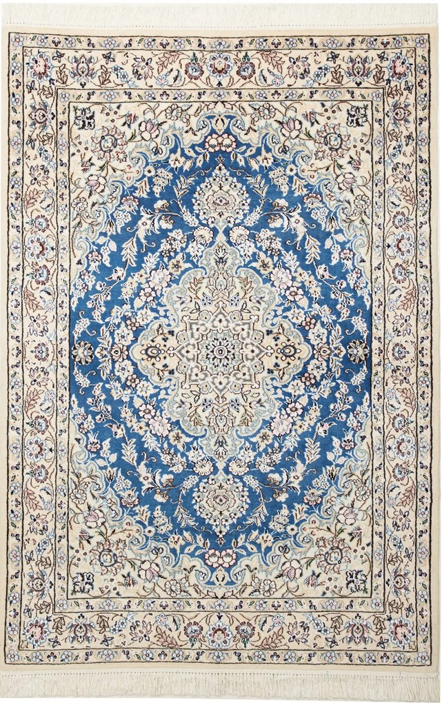 Nain Tappeto 100 x 150 (Iran) Annodato A Mano