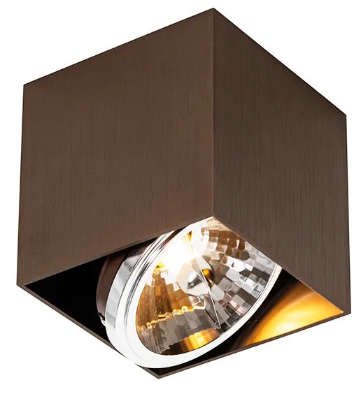 Faretto da incasso di design bronzo scuro quadrato girevole e inclinabile - Box