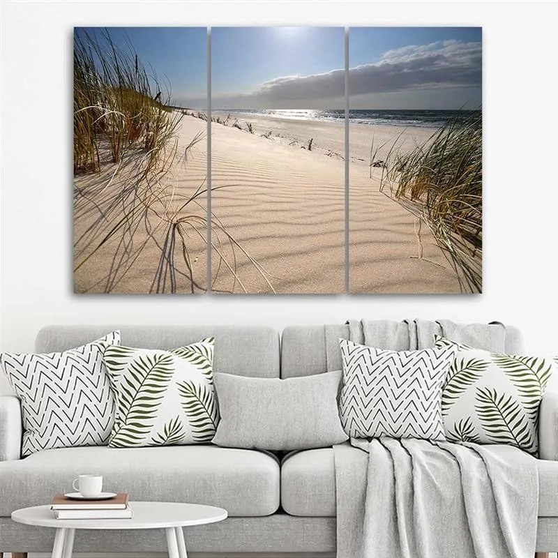 Quadri Quadro Multipannello Spiaggia Dune Mare  Dimensioni Tappeti 90x60