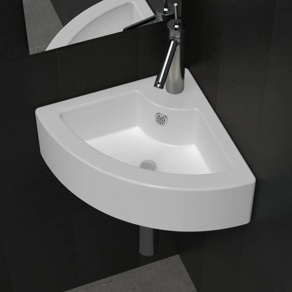 Lavandino Con Troppopieno 45x32x12,5 Cm Bianco /