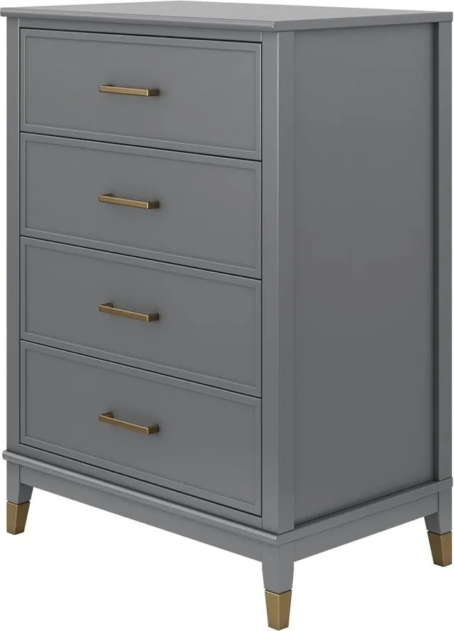 Cassettiera grigia , 75 x 106 cm Westerleigh - CosmoLiving by Cosmopolitan