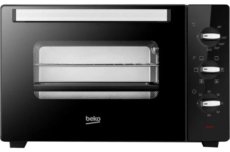 Beko - Bmof38b Fornetto Elettrico Cottura Ventilata 38 Litri 1600 w 4 Funzioni Timer 60 Min Temperatura Fino a 220 Nero