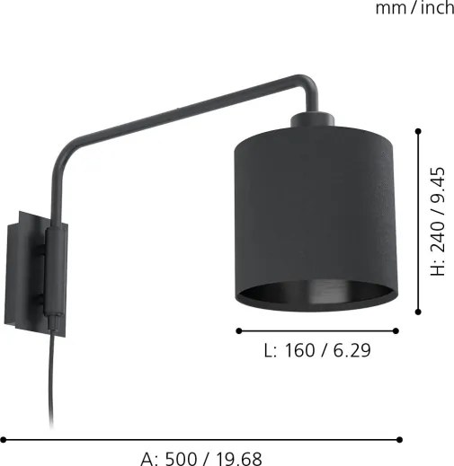 Eglo 99348 - Applique STAITI 1xE27/40W/230V