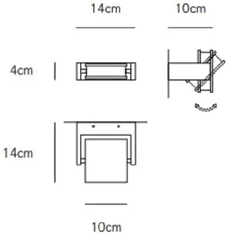 Axella applique led 10w 650lm 3000k whit