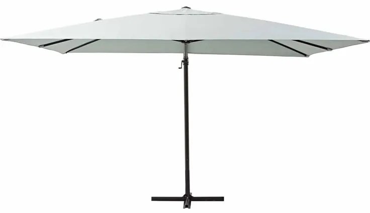 Ombrellone a palo laterale grigio Aura NATERIAL L 281 x 386.5 cm con telo blu