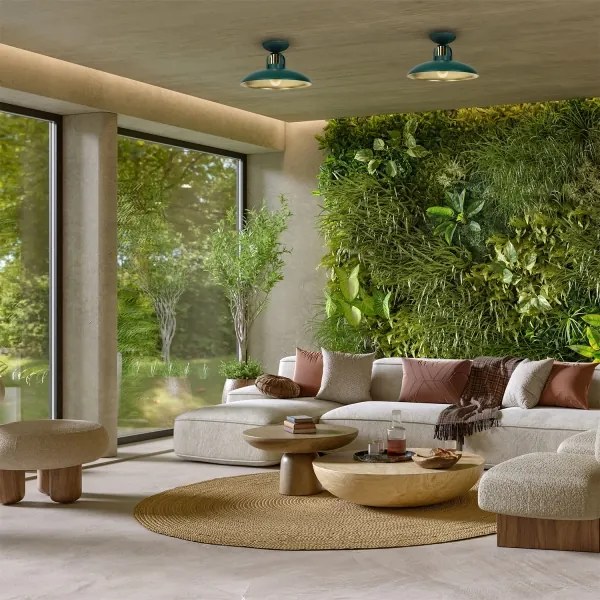 Brilagi - Lampadario a plafone FLAMENGO 1xE27/60W/230V verde