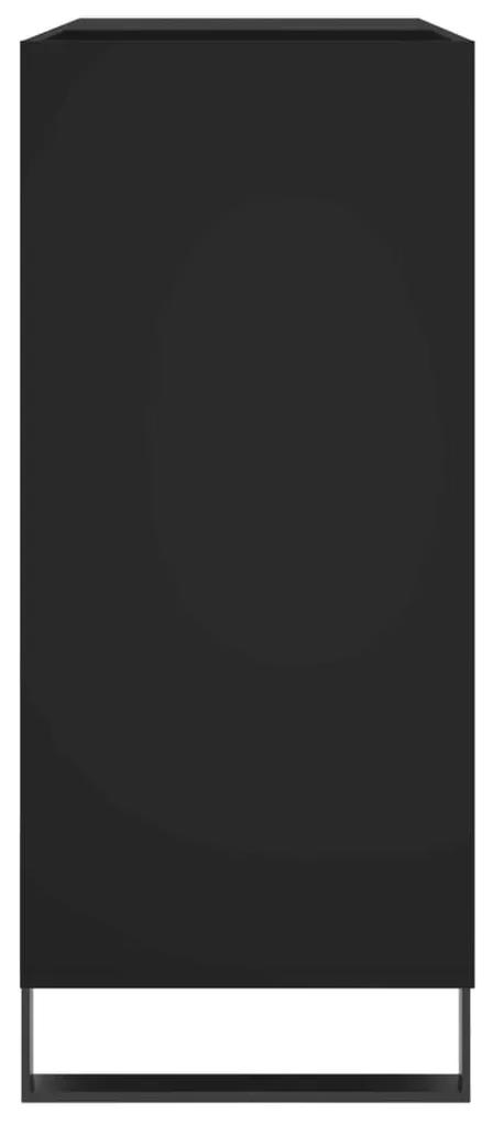 Mobile porta dischi nero 84,5x38x89 cm in legno multistrato