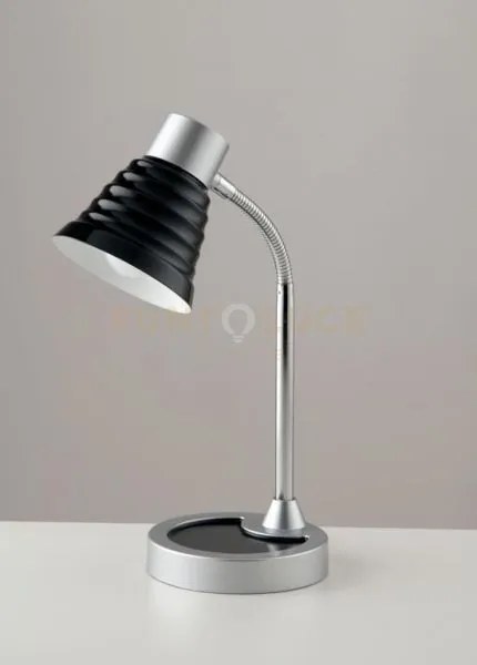 Lampada da scrivania leonardo nera 1 luce attacco e14 13x39cm