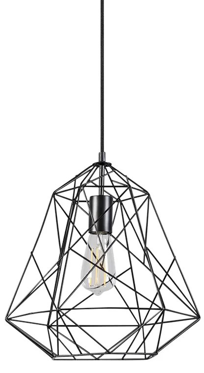 Lampada a sospensione industriale nera - Framework Basic