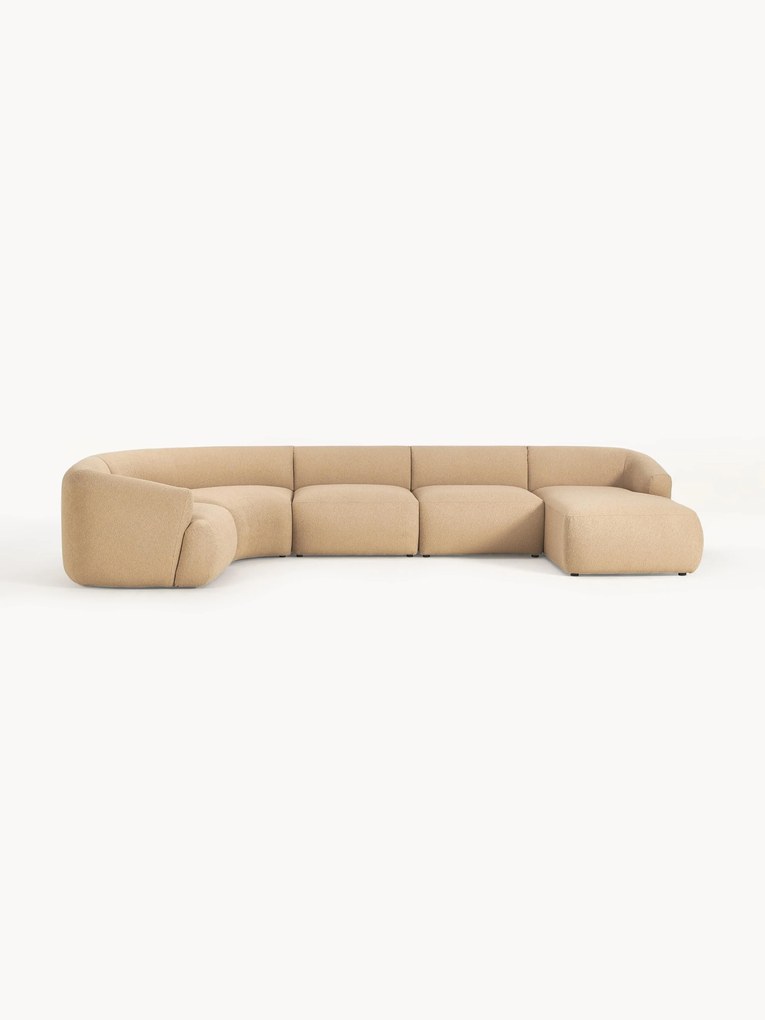 Divano angolare XL componibile in bouclé Sofia