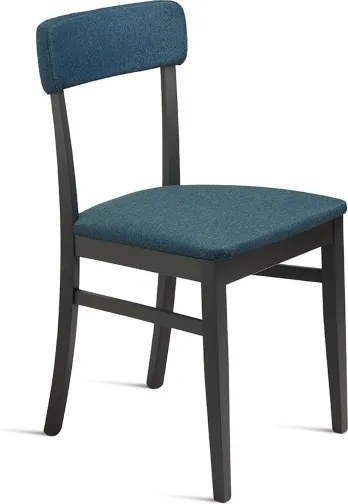 Sedia in tessuto Blu con struttura in legno LIPSIA 2 sedie