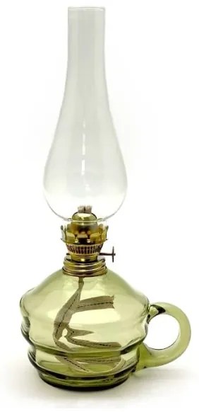Lampada a petrolio KLÁRA 34 cm verde bosco
