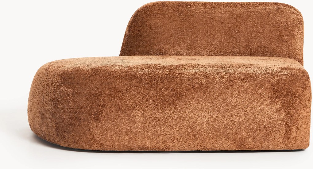 Chaise longue in teddy bouclé Wolke