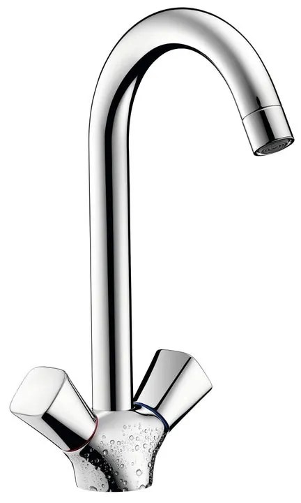 Rubinetto da cucina a collo di cigno My Cube argento cromato lucido HANSGROHE