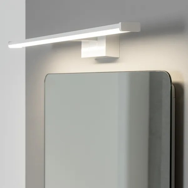 Brilagi - Specchio da bagno con luce LED VESTRA, 12 W/230 V, 60 cm, IP44, bianco