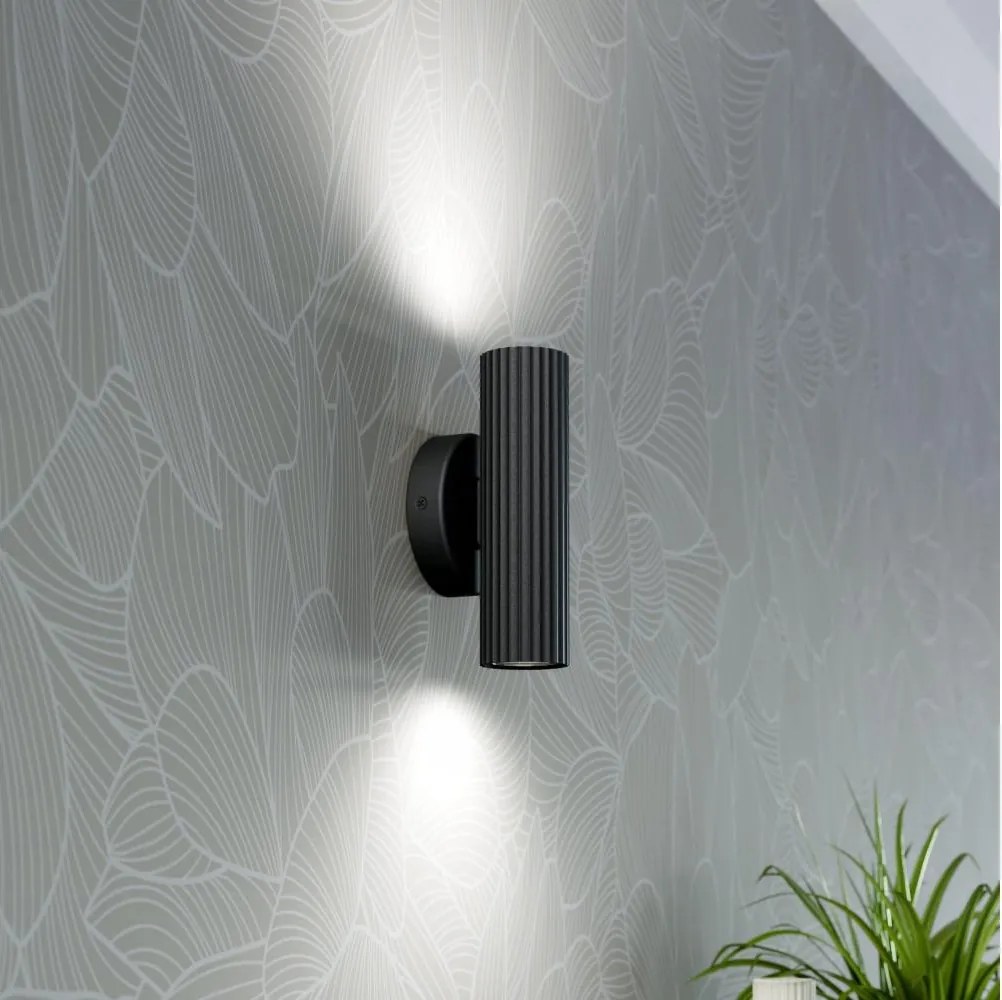 Eglo 902032 - Applique da parete PORTILLO 2xGU10/5W/230V nero