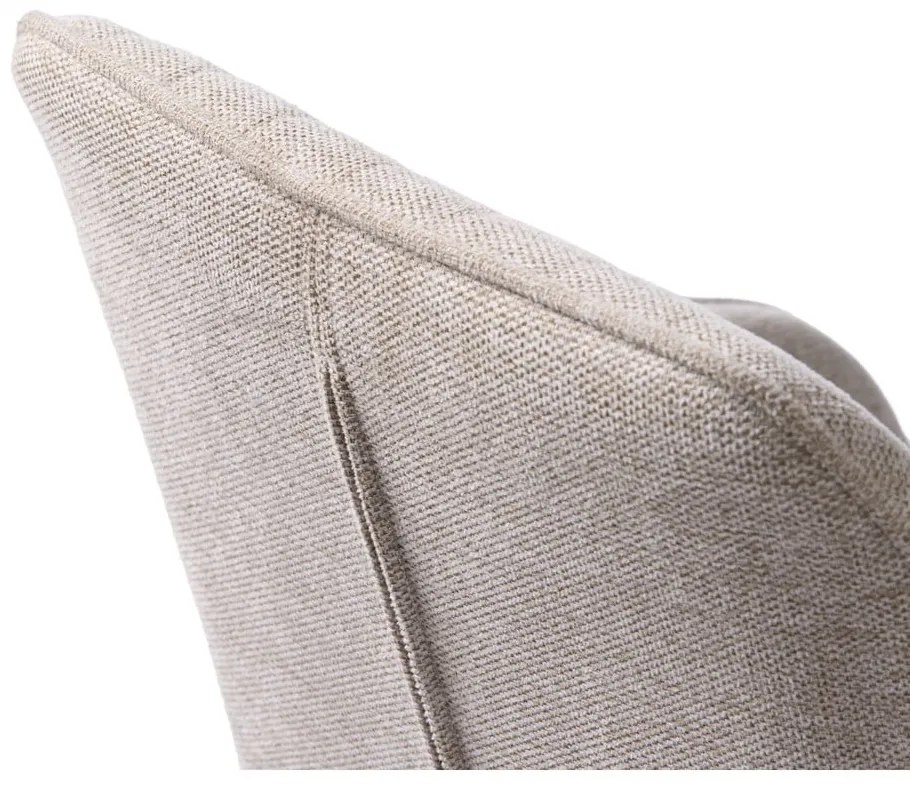 Sedia da pranzo beige in imbottito con braccioli Nolan – Unique Furniture