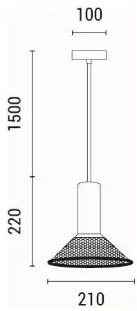 Lampadario a sospensione con filo 1xE27/40W/230V nero