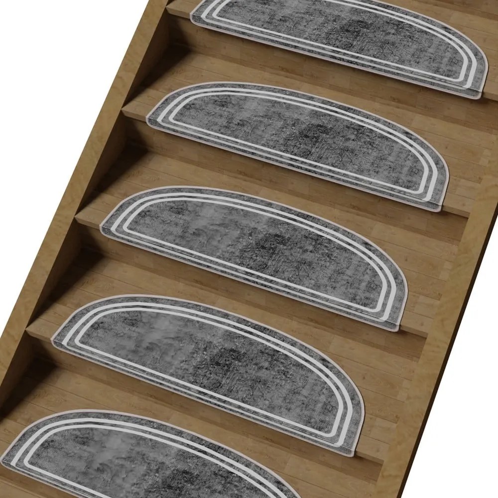 Gradini grigi in set da 16 pezzi 20x65 cm Plain - Vitaus