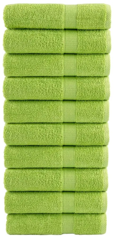 Asciugamani Da Bagno Solund 10 Pz Verdi 100x150cm 600 G/m² /