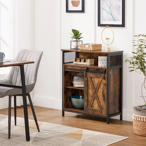 Armadietto con porta scorrevole FIRA marrone/nero