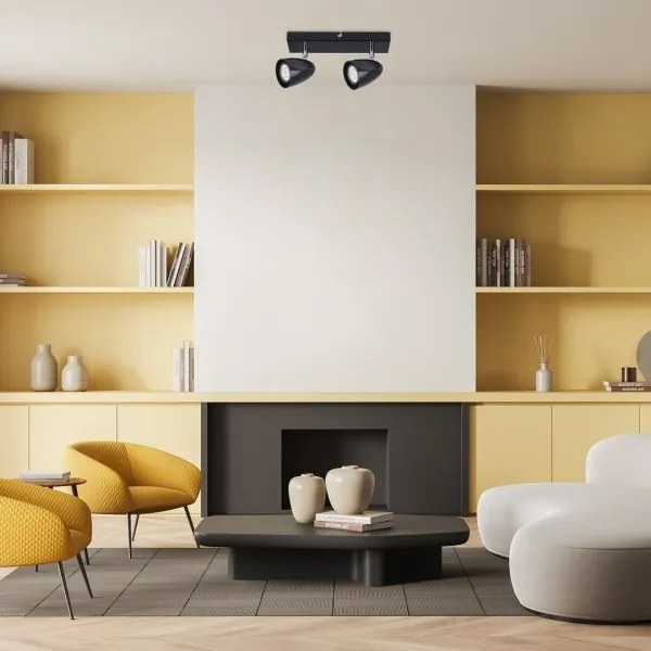 Rabalux 73017 - Faretto PERICO 2xGU10/5W/230V nero