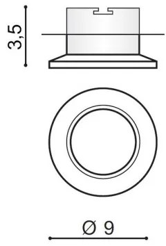 Azzardo AZ1482 - Lampada da incasso ADAMO 1xGU10/50W/230V