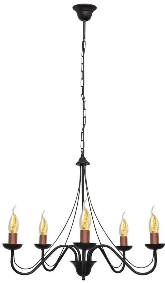 Lampadario a sospensione con catena MALBO 5xE14/60W/230V