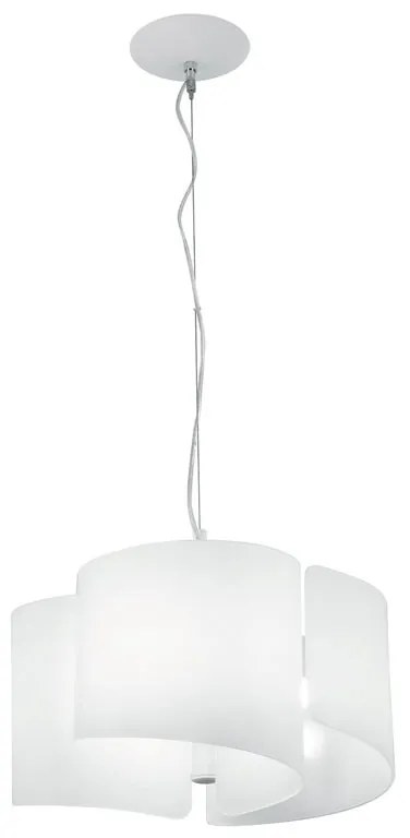Lampadario Neoclassico Imagine grigio paralume bianco 3x E27 Ø47cm LUCE AMBIENTE DESIGN
