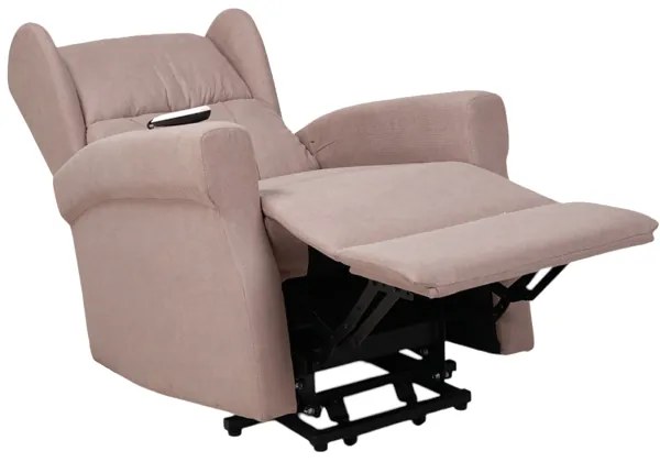 Poltrona relax recliner con alzata elettrica 2 motori AURORA in tessuto Tortora
