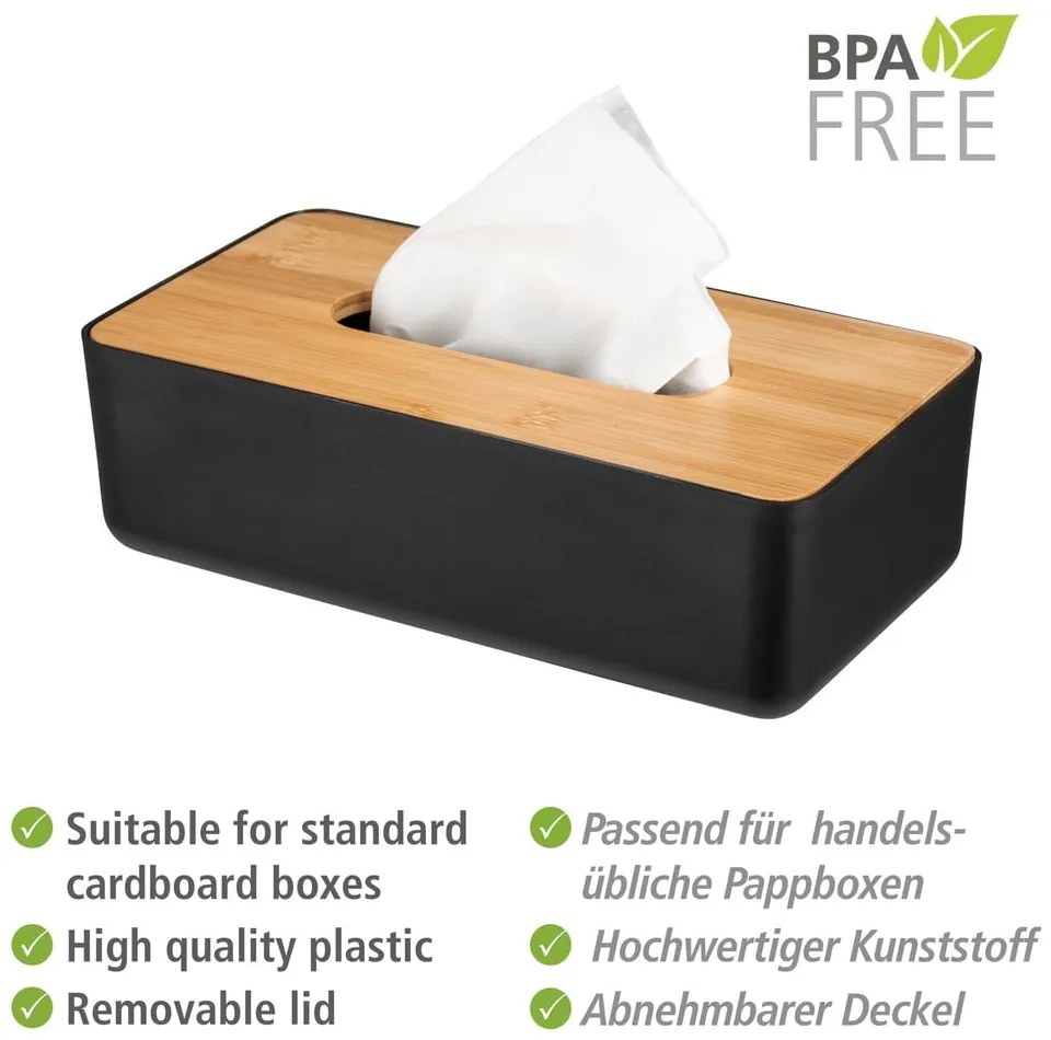 Scatola in plastica-bambù per fazzoletti Rotello - Wenko