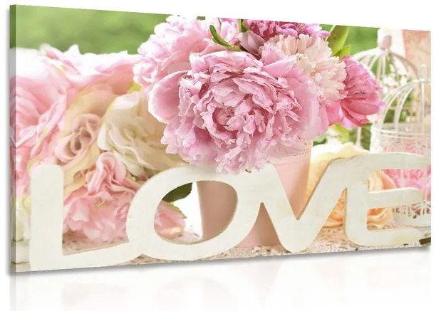 Stampa su tela – Con scritta romantica Love