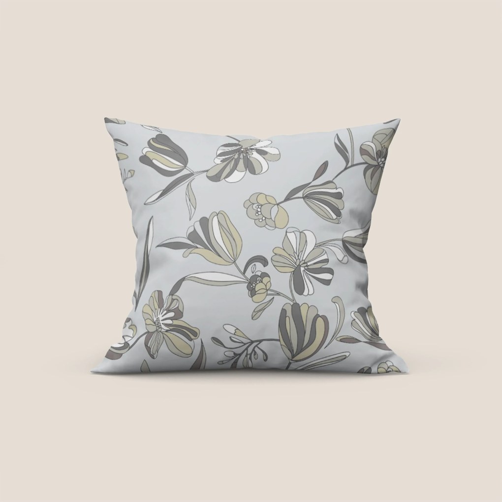 Omika collezione cuscini a fantasie multicolor in velluto impermeabile grigio