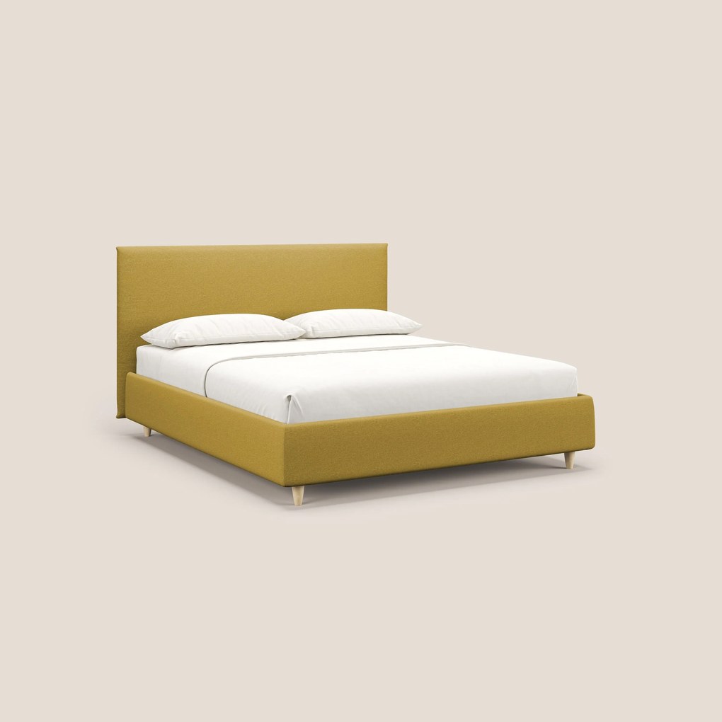 Teresa letto contenitore e sfoderabile in tessuto misto cotone impermeabile T13 giallo